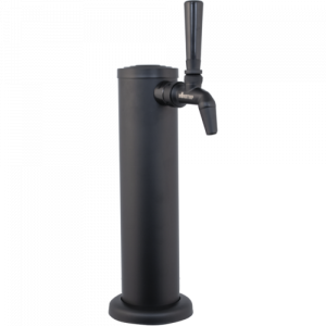 Draft Tower - 1-Tap Matte Black Stainless Steel Tower and Faucets